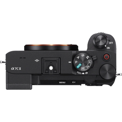 Sony Alpha 7C II Full-Frame Mirrorless Camera, black, left side view showing ports