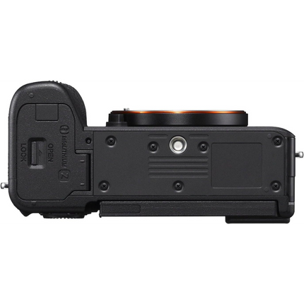 Sony Alpha 7C II Full-Frame Mirrorless Camera, black, rear view showing LCD and controls
