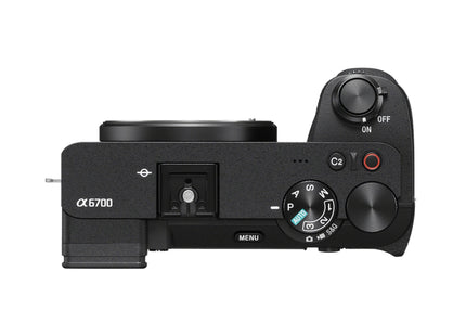 Sony Alpha 6700 with E PZ 16-50mm Lens — top view