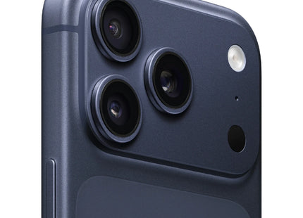 Apple iPhone 17 Pro Max Deep Blue rear angle