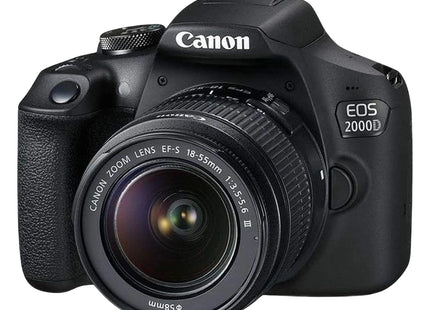 Canon EOS 2000D – DSLR Camera with 18-55mm Lens — angled view