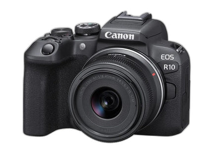 Canon EOS R10 with RF-S 18-45mm Lens — front view