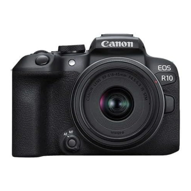 Canon EOS R10 mirrorless camera, front view