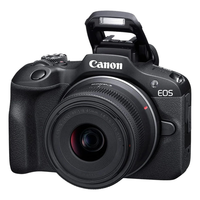 Canon EOS R100 mirrorless camera, front view