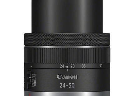 Canon RF 24-50mm F4.5-6.3 IS STM lens, side view