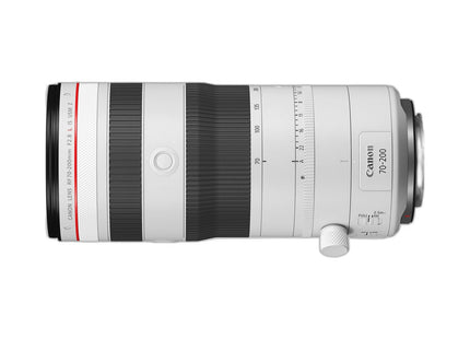 Canon RF 70-200mm f/2.8 L IS USM Z – Telephoto Zoom Lens in White — side view