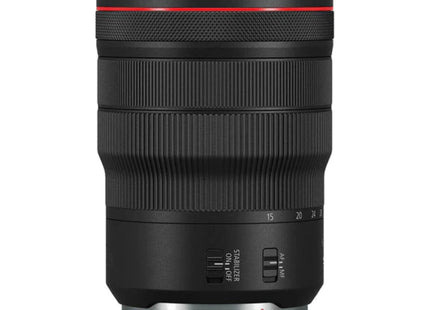Canon RF 15-35mm f/2.8 L IS USM – Wide-Angle Zoom Lens — top view