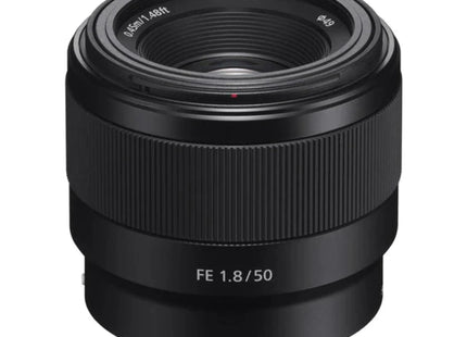 Sony FE 50mm f/1.8 – Standard Prime Lens — top view