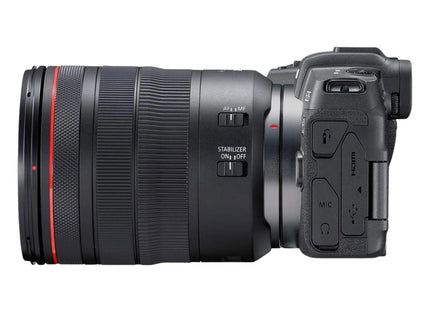 Canon EOS 90D DSLR with 18-135mm lens front three-quarter view