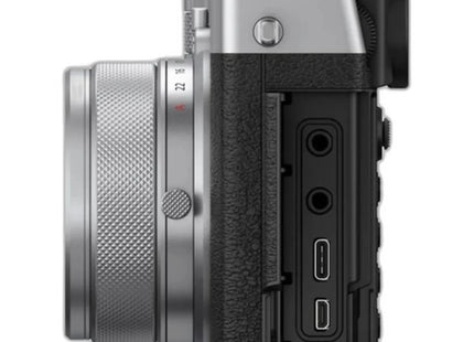 Fujifilm GFX100RF camera, with lens hood