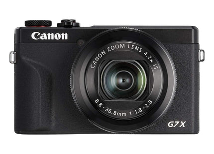 Canon PowerShot G7 X Mark III black front angled view