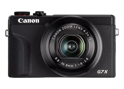 Canon PowerShot G7 X Mark III black front three-quarter view