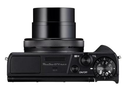 Canon PowerShot G7 X Mark III black top view