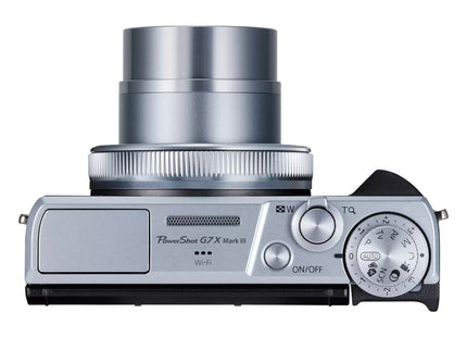 Canon PowerShot G7 X Mark III silver top view