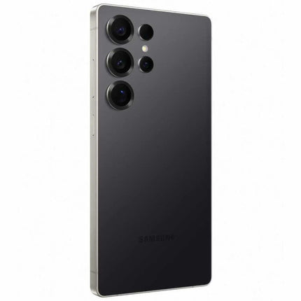 Samsung Galaxy S25 Ultra, titanium black, rear angled view