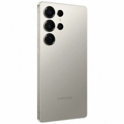 Samsung Galaxy S25 Ultra, titanium grey, rear angled view