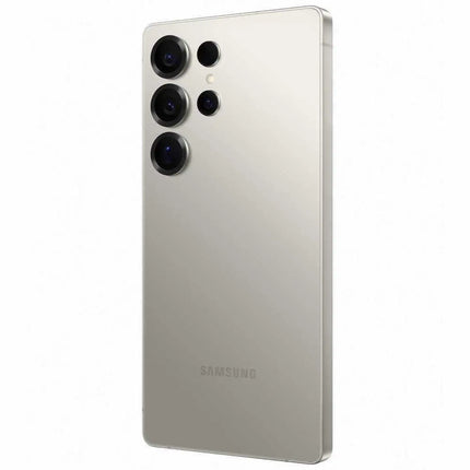 Samsung Galaxy S25 Ultra, titanium grey, back view portrait