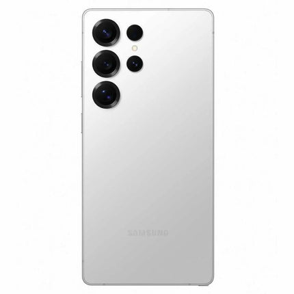 Samsung Galaxy S25 Ultra, titanium white silver, back view
