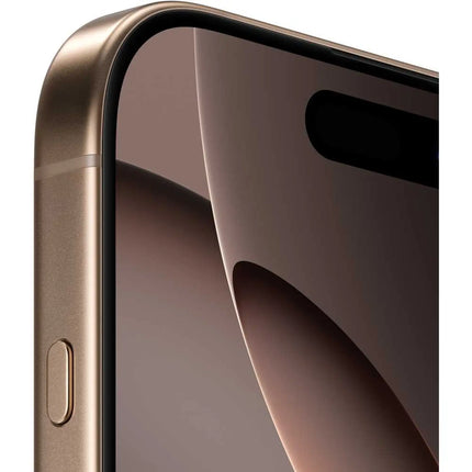Apple iPhone 16 Pro, desert titanium, side edge close-up