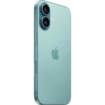 Apple iPhone 16, teal, back view