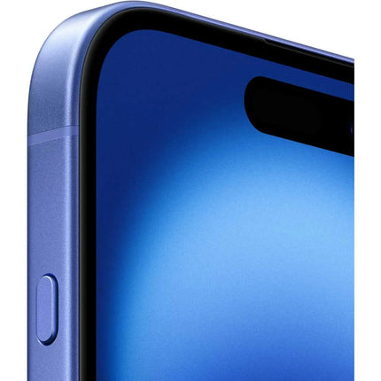 Apple iPhone 16, ultramarine (blue-violet), close-up side/edge view