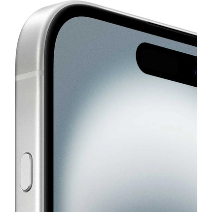 Apple iPhone 16, white, close-up side/edge view