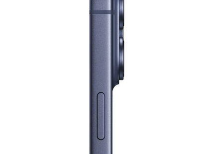 Apple iPhone 17 Pro Max, deep blue, side profile view