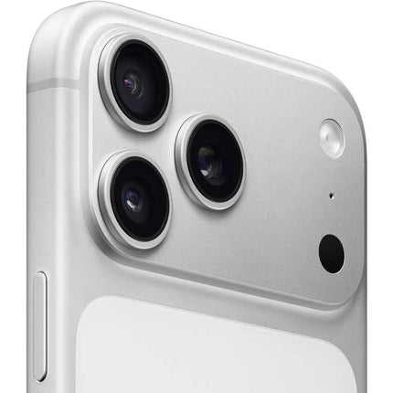 Apple iPhone 17 Pro Max, silver, rear view with triple camera system