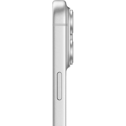 Apple iPhone 17 Pro Max, silver, side profile view
