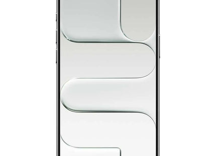 Apple iPhone Air, cloud white, rear close-up showing single camera and abstract design