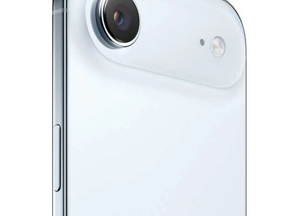 Apple iPhone Air, sky blue, rear view showing single camera