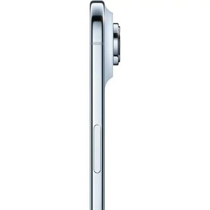 Apple iPhone Air, sky blue, side profile view