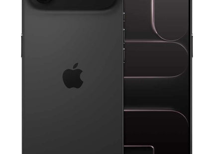 Apple iPhone Air, space black, rear and front angled view