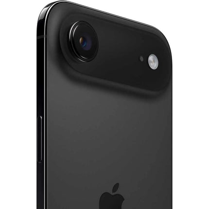 Apple iPhone Air, space black, rear view showing single camera