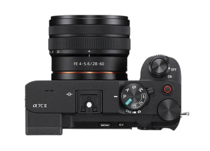 Sony Alpha 7C II with FE 28-60mm Lens in Black — top view
