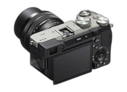 Sony Alpha 7C II with FE 28-60mm Lens in Silver — top view
