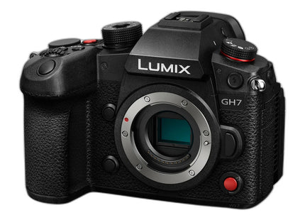 Panasonic Lumix GH7 body, angled view
