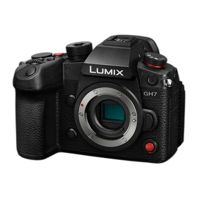 Panasonic Lumix GH7 body, angled view