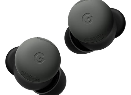 Google Pixel Buds Pro 2, Hazel, case open with earbuds