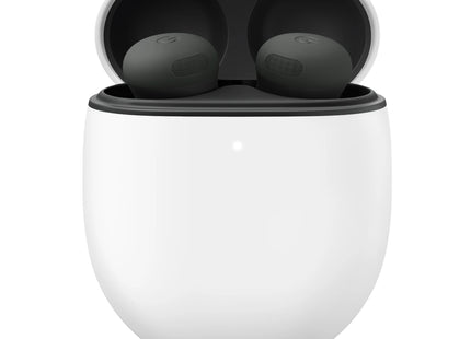 Google Pixel Buds Pro 2, Hazel, earbuds beside case