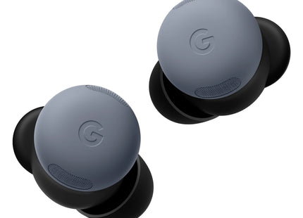 Google Pixel Buds Pro 2, Moonstone, earbuds beside case