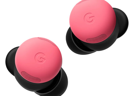 Google Pixel Buds Pro 2, Peony, earbuds beside case
