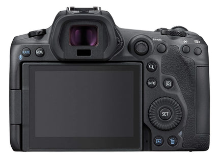 Canon EOS R5 mirrorless camera body rear LCD view