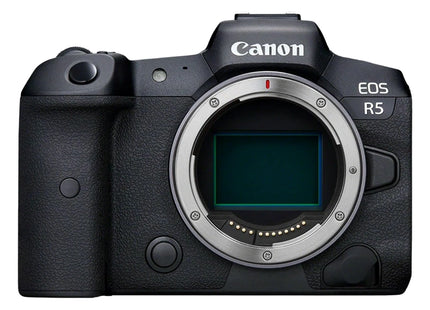 Canon EOS R5 mirrorless camera body front view