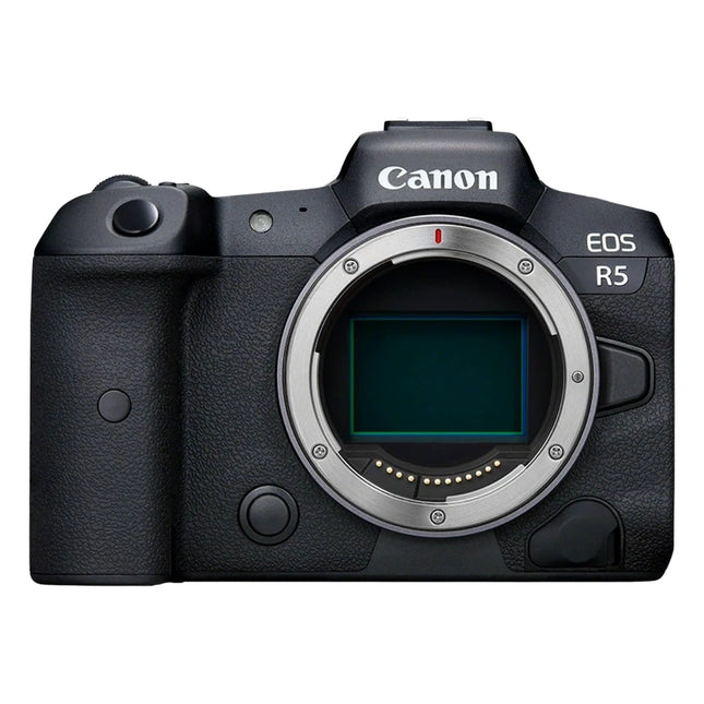 Canon EOS R5 mirrorless camera body front view