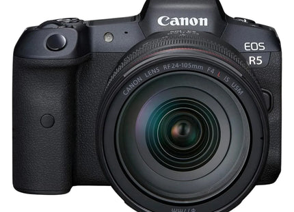Canon EOS R5 with RF 24-105mm F4L IS USM Lens — front view