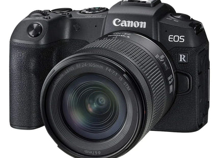 Canon EOS RP with RF 24-105mm F4-7.1 IS STM Lens — angled view