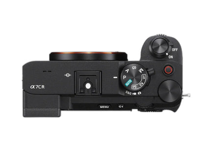 Sony Alpha a7CR – Compact Full-Frame Mirrorless Camera (Body Only) in Black — angled view