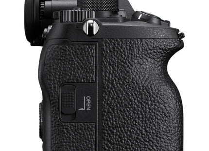 Sony Alpha a7 IV mirrorless camera body, grip view
