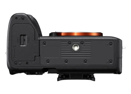 Sony Alpha a7 IV mirrorless camera body, top view